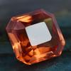 Natural Orange Sapphire Loose Gemstone Square Cut 3.80 ct September Birthstone for Gem Collections