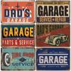 Route 66 Car Metal Dad's Garage Metal Tin Signs Poster Vintage Tinplate Retro Plaque Garage Man Cave Tire Shop Wall Art Decor