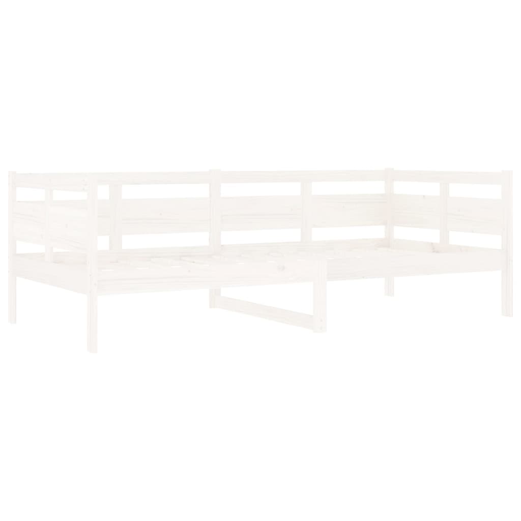 Vidaxl Daybed, White, Solid Pine Wood, 90X200 Cm