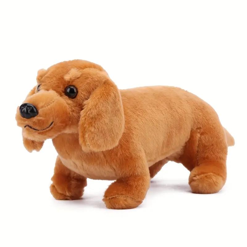 Simulate Verisimilitude Dachshund Douglas Spats Black &Tan Coffee Dachshund Dog Plush Stuffed Animal Give Chirdren Brithday Gift