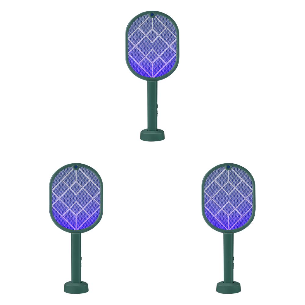 3000V Electric Mosquito Racket Mosquito Killer Lamp 2-in-1 USB Rechargeable Foldable Mosquito Swatter Fly Swatter Repellent Lamp