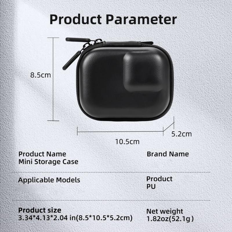 Durability Zippers Camera Pouch For Action 5Pro/4 Camera Gear Shockproof Design Multiple Device Compatibility Soft Interior