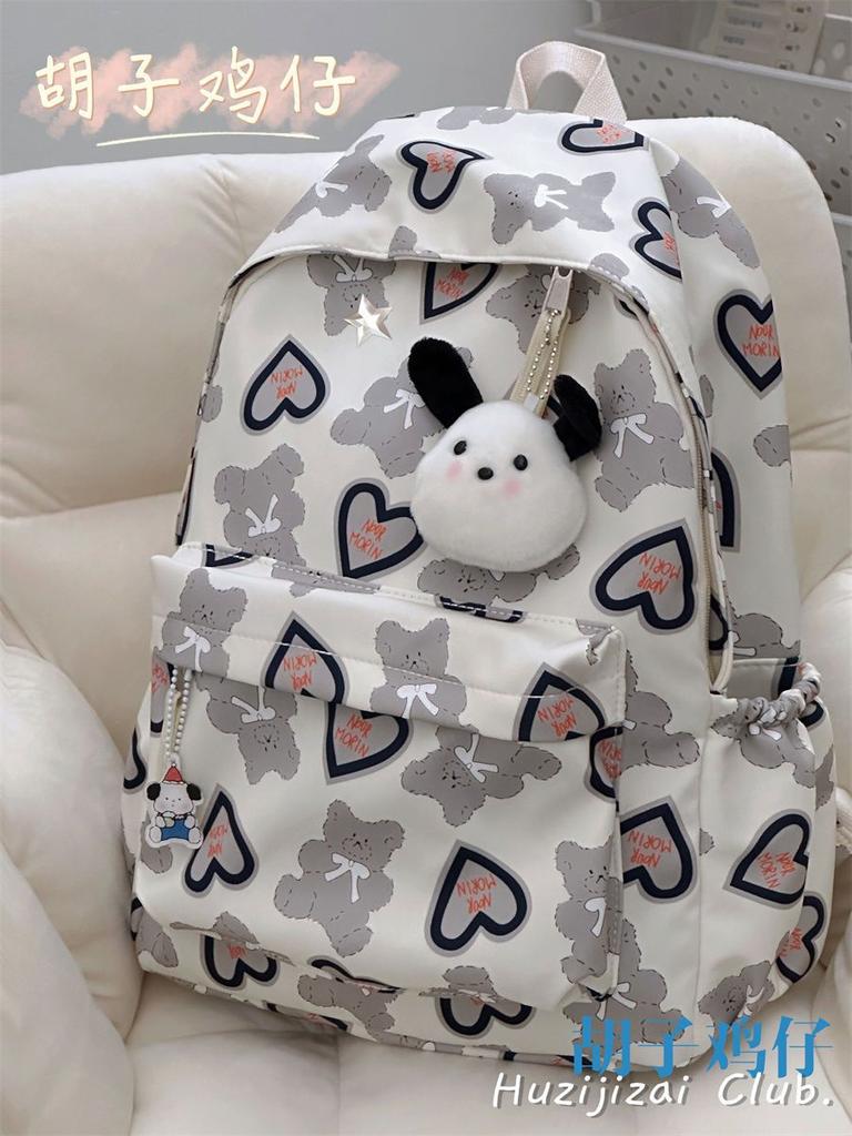 Schoolbagins Japanese Cute Bear Schoolbag Girl Junior High School Student Korean Version Backpack High School Student Large Capacity Backpack