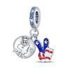 Original 925 Sterling Silver Charms Bead American Flag Independence Day Pendant Fit Original Bracelet For Women DIY Jewelry Gift