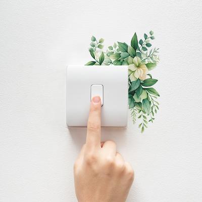 Moderní styl Romantický květ Roztomilá dekorace pokoje Samolepky na vypínače Pro dekoraci ložnice Dekorace pokoje pro dívky Domácí vtipná dekorace