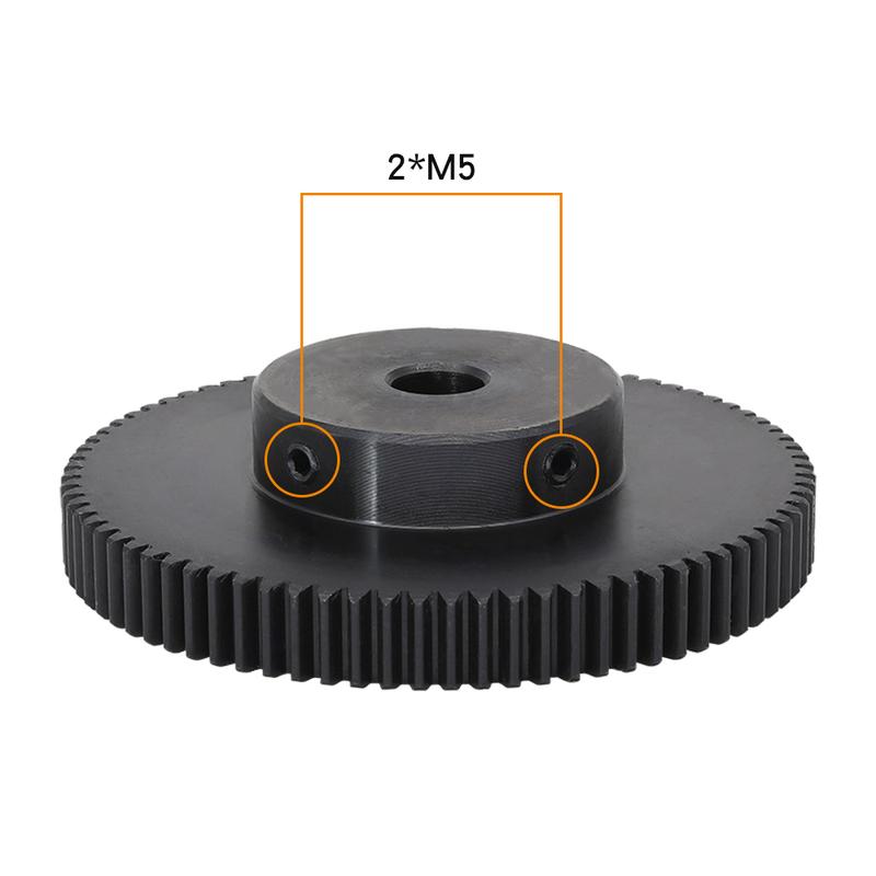 1 шт. Моторна шестерня 1M-80T/90T/100T/110 зубців SC45# Вуглецева сталь Високочастотна гартування Зубчасте колесо Розмір отвору 8/10/12 мм