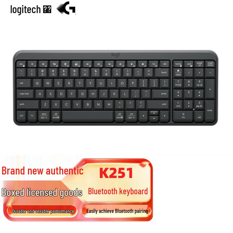 Logitech K251 Dual-Mode Wireless Bluetooth Office Keyboard