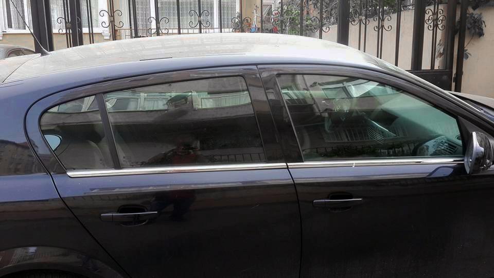 External Edging of Glasses (stainless Steel) Sedan, OmsaLine - Italian Stainless Steel for Opel Astra H 2004-2013