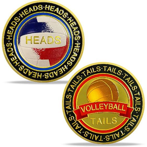 Монета для подбрасывания в волейболе Орел Решка Спортивный Судья Подбрасывание Монеты Официальные Монеты для Подбрасывания Спортивные Тренировки Матчи Судейское Оборудование Аксессуары