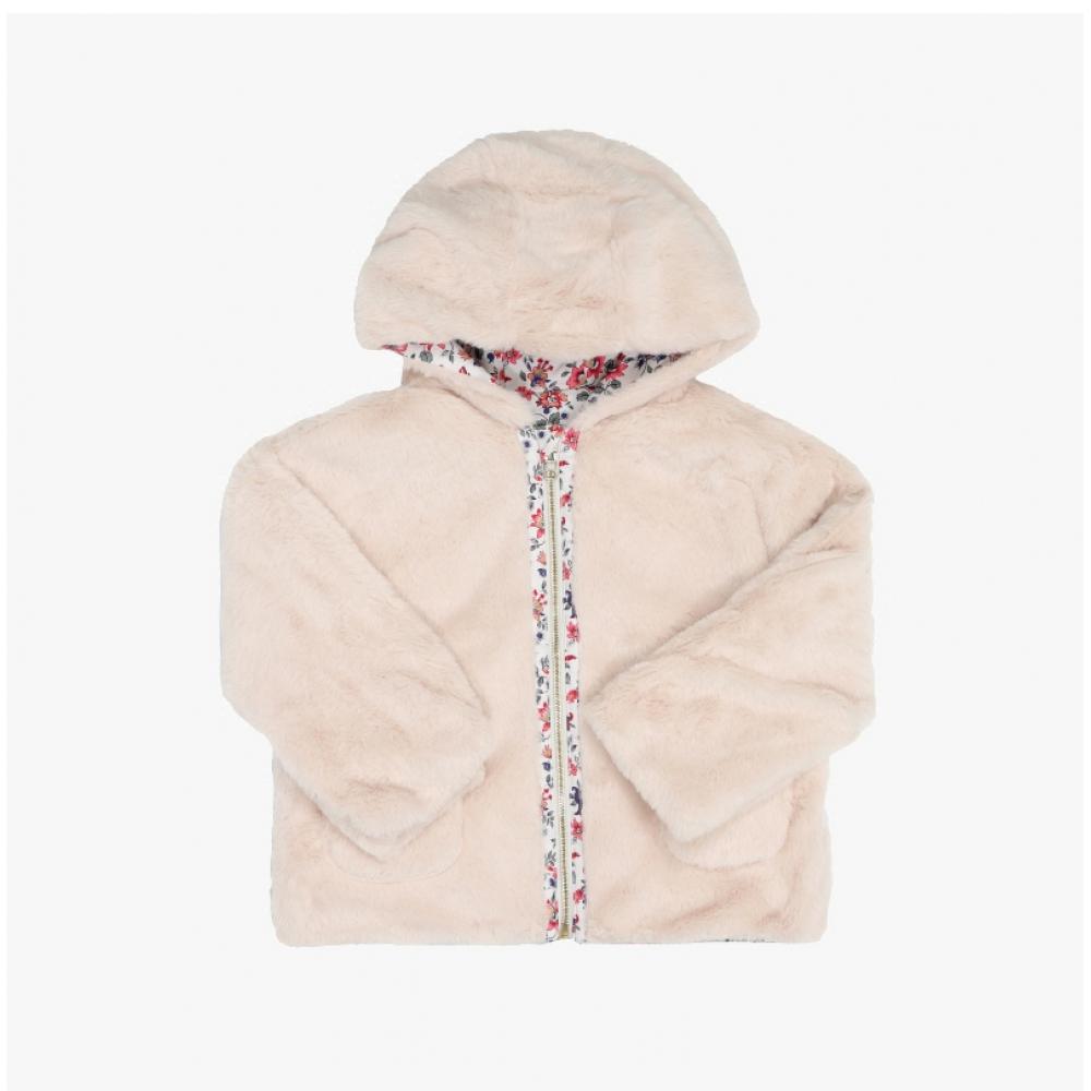 Louis Misha Kids Coat Velvet Floral Reversible Grc W25 R0081