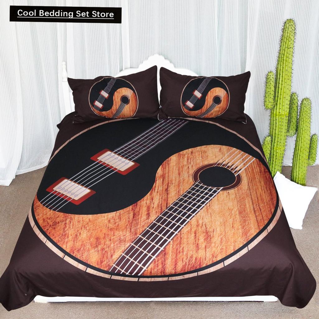Yin Yang King Queen Duvet Cover Mandala Bohemian Bedding Set Retro Lotus Tai Chi Bagua Comforter Cover Chinoiserie Quilt Cover