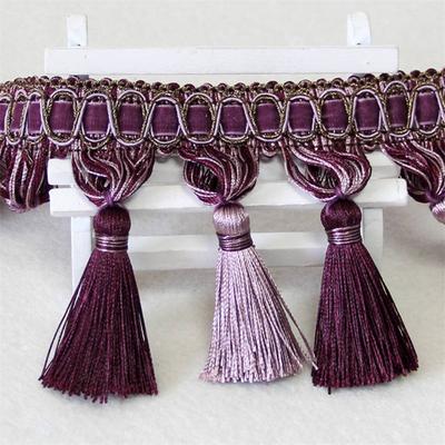 1M Tenda Bordatura Cucito Nappe Frangia Tappezzeria Fai da Te Porta Cuscino Decorazione