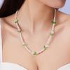 Neues Mode Süßes Tulpenblumen Halskette Armband Set Für Frauen Elegante Perlen Schlüsselbein Kette Halskette Party Schmuck Geschenk