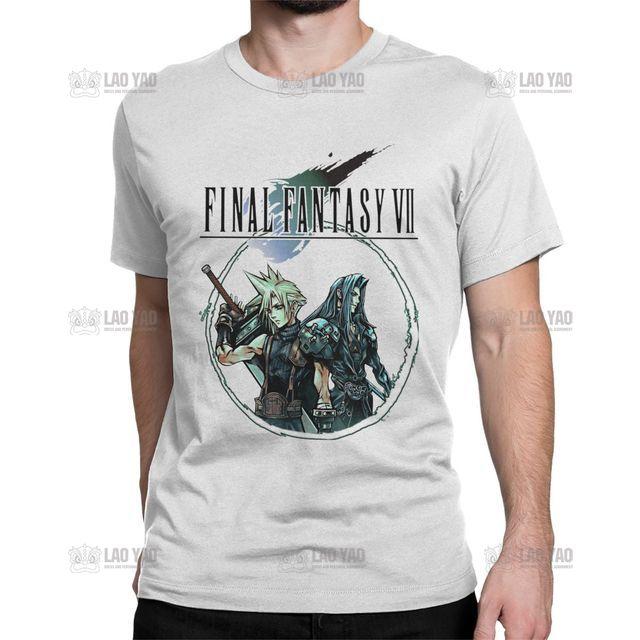 Men Final Fantasy VII Cloud Sephiroth T Shirts  FF7 Video Game Clothes Short Sleeve Crew Neck Tee Shirt New Arrival T-Shirt
