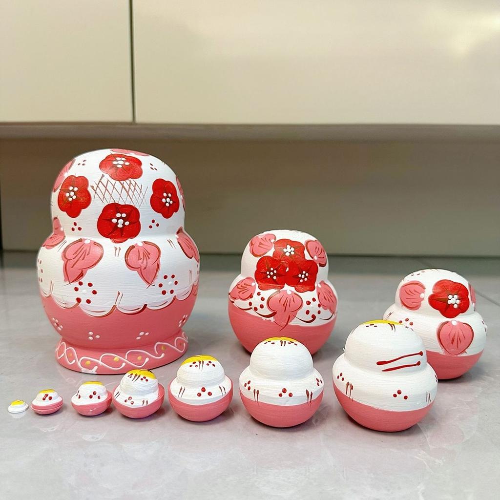 Russian Nesting Dolls Handmade Wooden Doll 10-layer Butterfly Basswood Children's Toy Hand-painted Birthday Gift