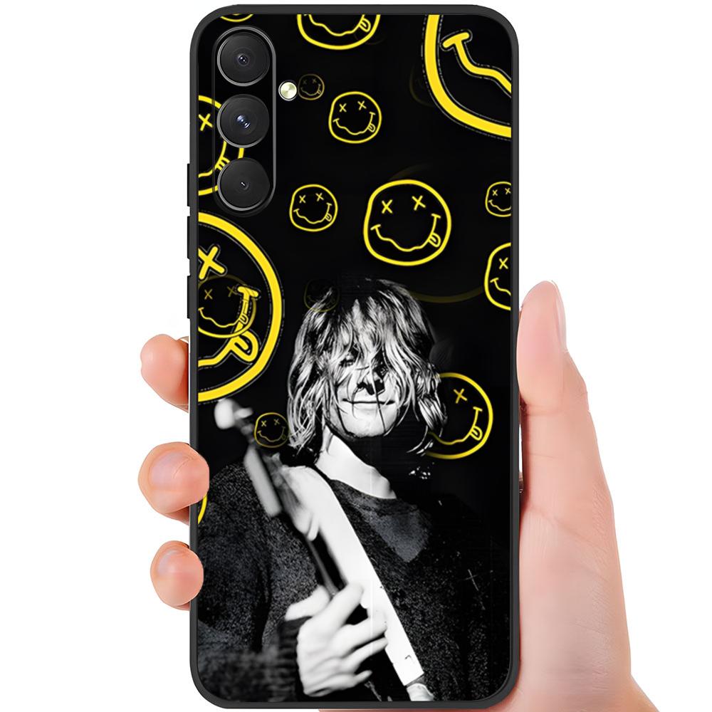 N-Nirvana Rock Band Phone Case For Samsung A25 A13 A33 5G A54 A36 A35 A56 A52 A14 Shockproof Soft Cover Samsung A54