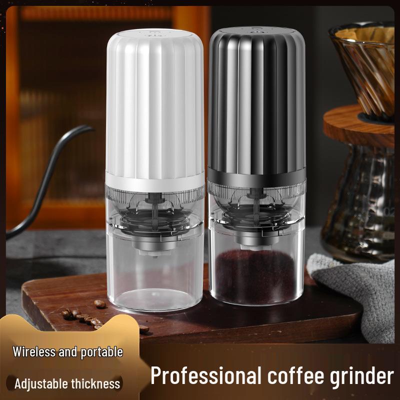 Portable USB Rechargeable Electric Coffee Grinder - Coarse to Fine Settings for Outdoor Use