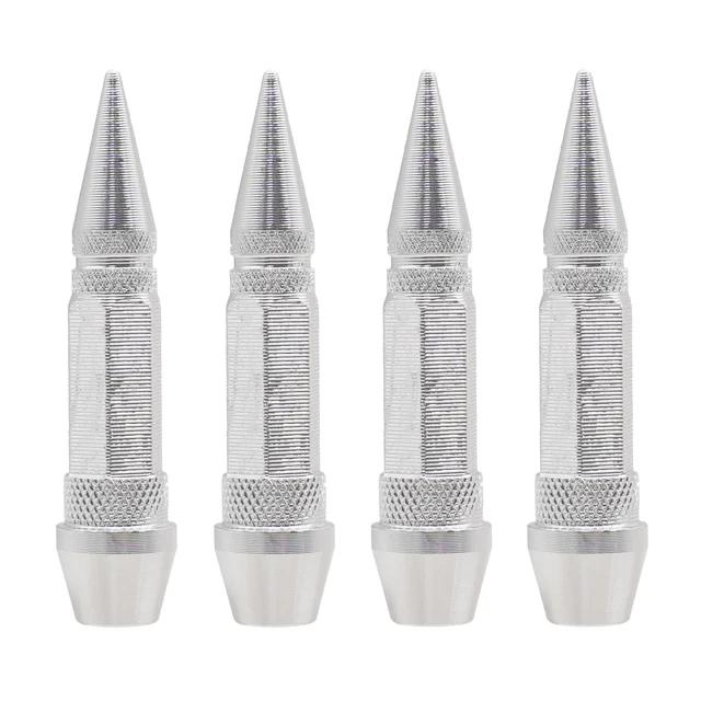 4pcs Car Universal Bullet Head Screws Valve Caps Personalized Modifications Pointed Valve Tips Bicycle and Motorcycle Tires