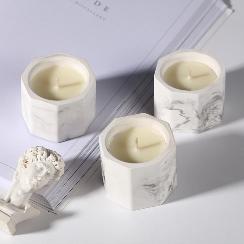 Handmade Plaster Cup Soy Wax Scented Candle Diy Creative Scented Candle Souvenir