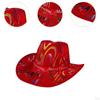 Christmas Cowboy Hat Casual for Stage Performance Carnivals Travel