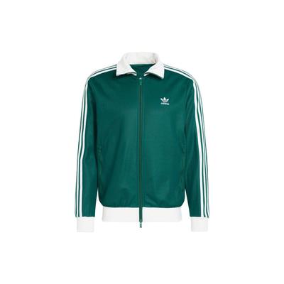 Originals Adicolor Classics Beckenbauer Pruhovaná Bunda s golierom a zipsom Priliehavá Bunda Pánske Bundy Zelená IP0417
