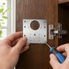 10pcs Stainless Steel Cabinet Hinge Repair Kit Fixing Screws Included Reinforced Structure Door Hinge Mounting Plate