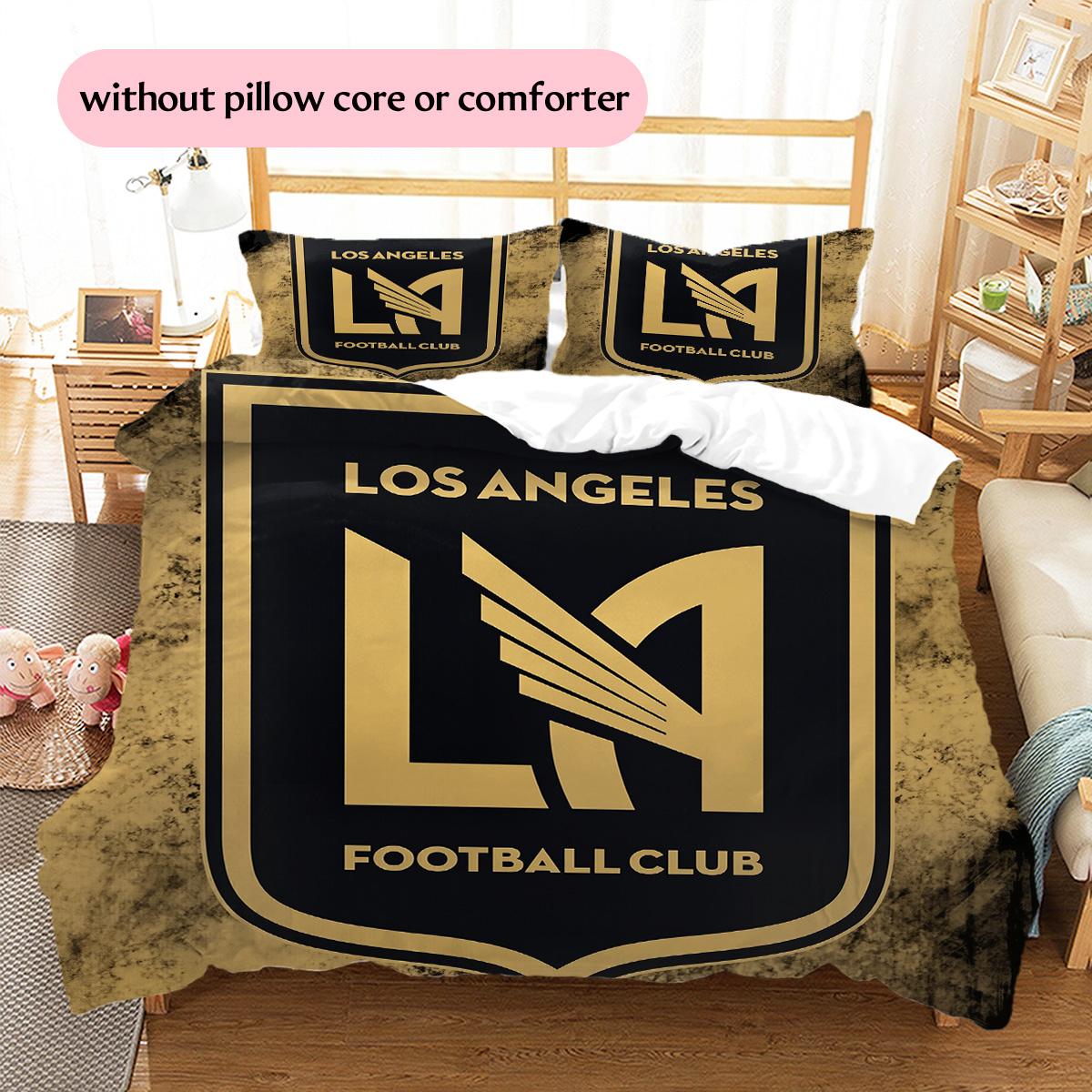 Los Angeles FC  Pattern Bedding Quilt Set  Home Decoration  Gift (1 * duvet cover + 2 * pillowcase  without core) 135x200cm