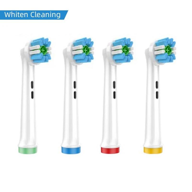 4PCS Dupont Bristle Electric Toothbrush Heads Whiten Teeth/Daily Clean/Precison Cleaning/Soft Care Teeth For Oral B