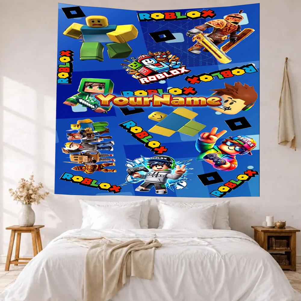 Roblox Custom Your Name Wall Decor Tapestry Art For Pet Memorial Birthdaywedding Party Backdrop Family Gift