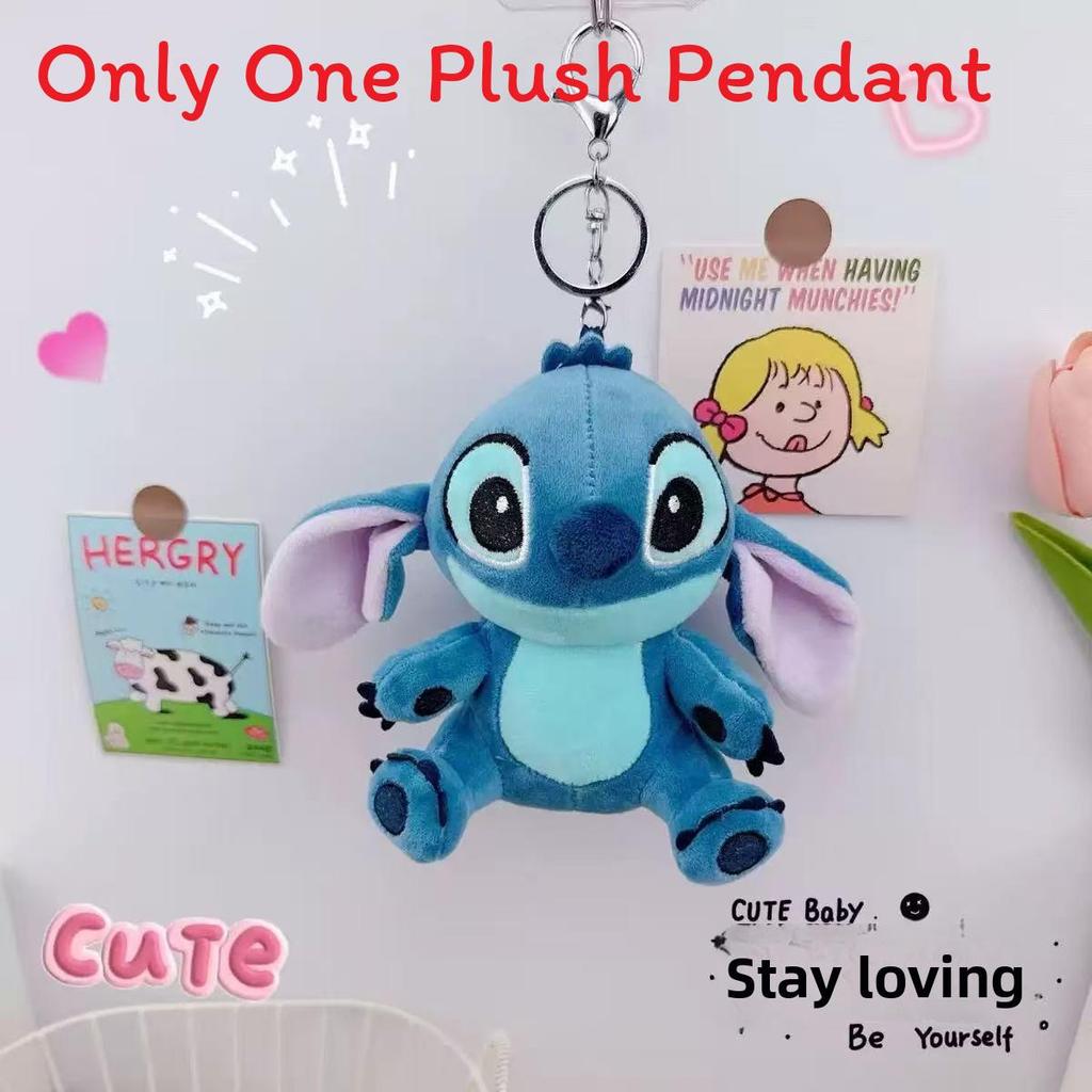 Lilo Stitch Plüsch Schlüsselanhänger mit Tiermuster für Rucksack und Tasche Dekoration