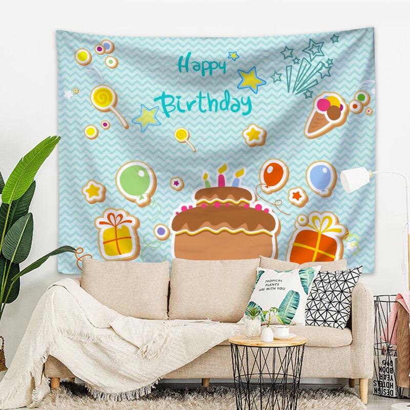 Aertemisi Happy Birthday Gift Tapestry Wall Hanging Art for Bedroom Living Room Decor College Dorm Party Backdrop