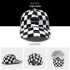 Fashion Checkerboard Baseball Caps 6 Panel Checkered Golf Hats Beige Green Plaid Checkered Sport Caps for