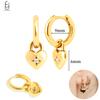 925 Silver Needle Vintage Gold Earrings Luxury Long Chain Tassel Crystal Hoop Earrings for Women Party Trend Jewelry
