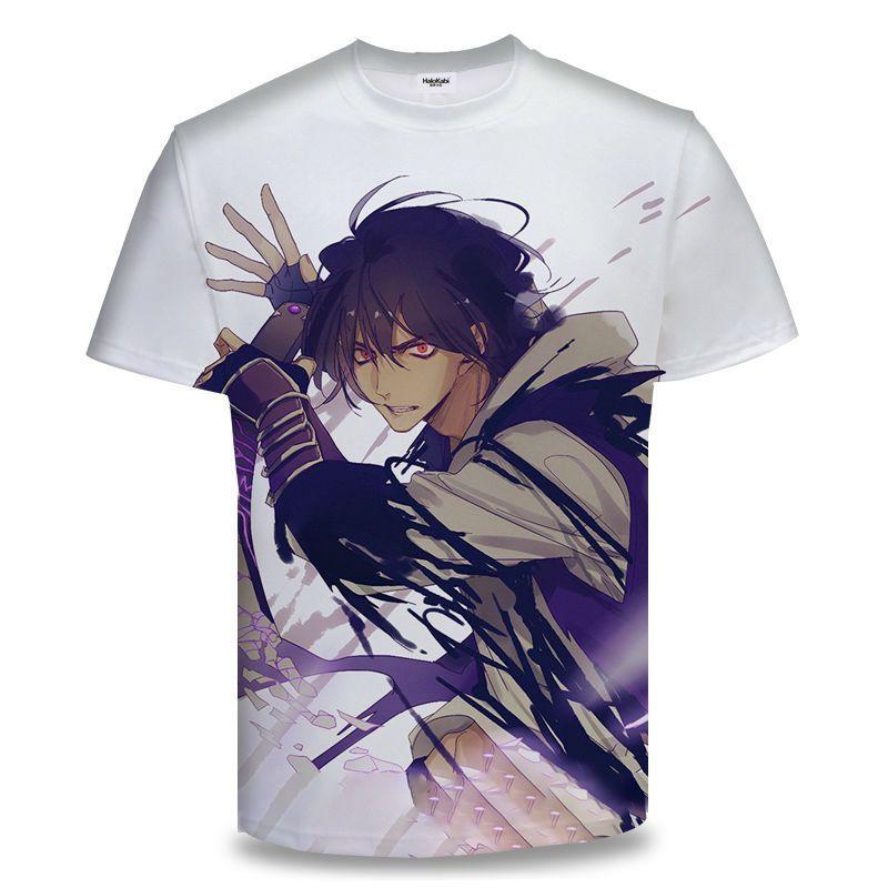 MINISO Summer Assassin Wu Liuqi National Comic 567 Thousand Blade Fashion 3D Digital Printed Casual Short Sleeved T-shirt XS