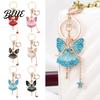 Butterfly Wings Fairy Keychain Flower Rhinestone Charm Cute Dazzling Sparkly