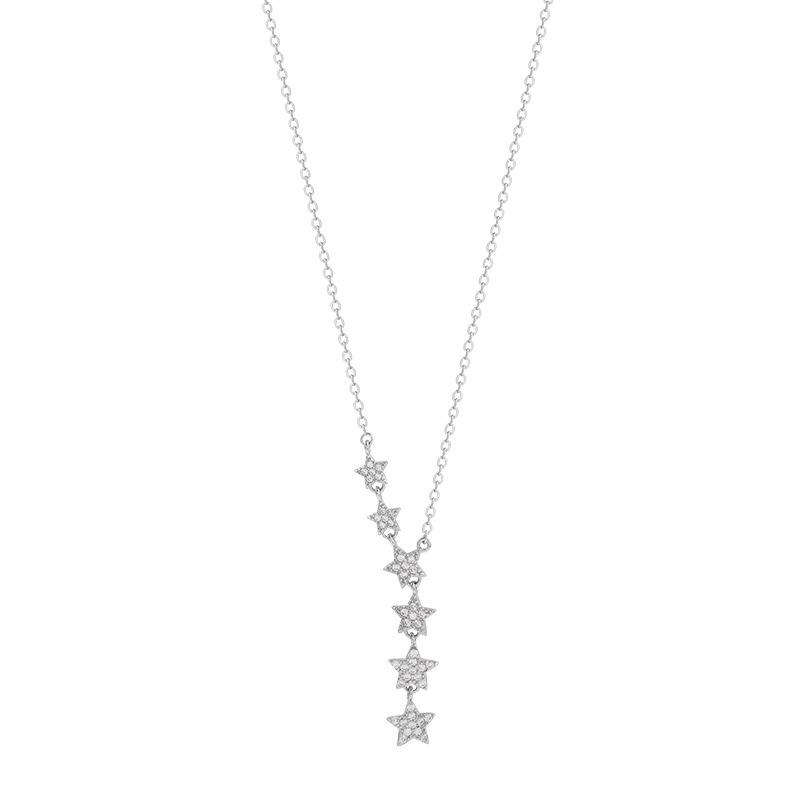 Women's Korean Style 925 Sterling Silver Five-Pointed Star Necklace - Trendy Clavicle Chain with Simple, Unique Design.