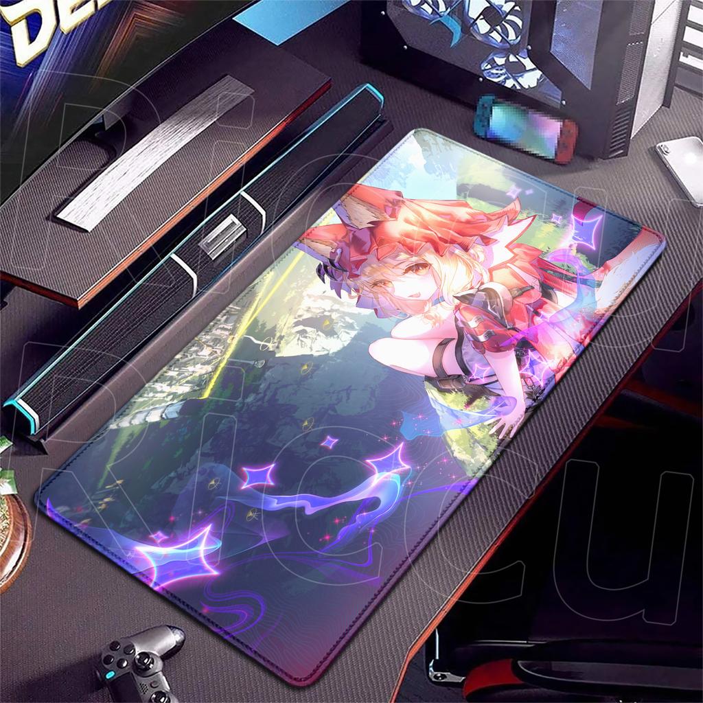 XXL HD print Arknights Endfield Rossi Mouse Pad Large Cute Anime Keyboard Pads Gamer Mausepad Student Writing 400x900mm Desk Mat