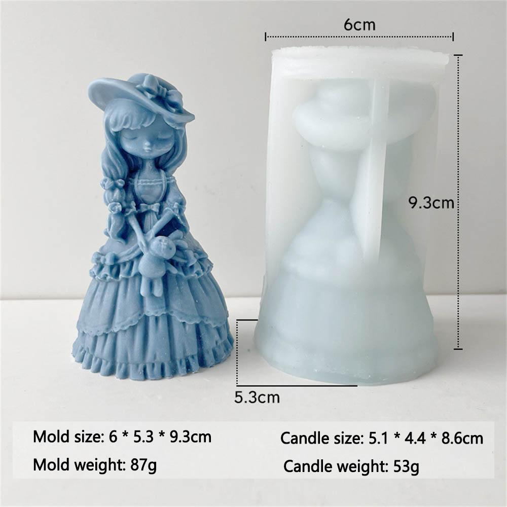 

Concrete Girls Doll Silicone Mold DIY Cute Princess Aromatherapy Plaster Resin Soap Candle Mould Home Decoration Wedding Gifts