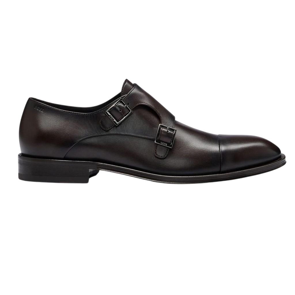 Boss Mens Derrek Leather Double Monk Strap Oxfords