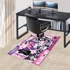 1pc Sanrio Kuromi Mermaid Printed Office Carpet Rectangle Rug Under The Table,Perfect Room Decor for Living Room, Bedroom, Kitchen, Non-slip Floor Mat