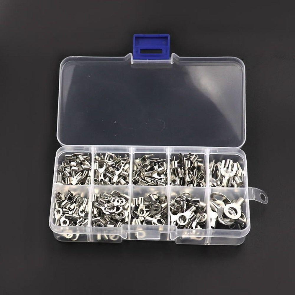 320pcs AWG 22-12 Wire Terminals Non-Insulated Ring Terminal Connectors Fork Terminal  Automobiles