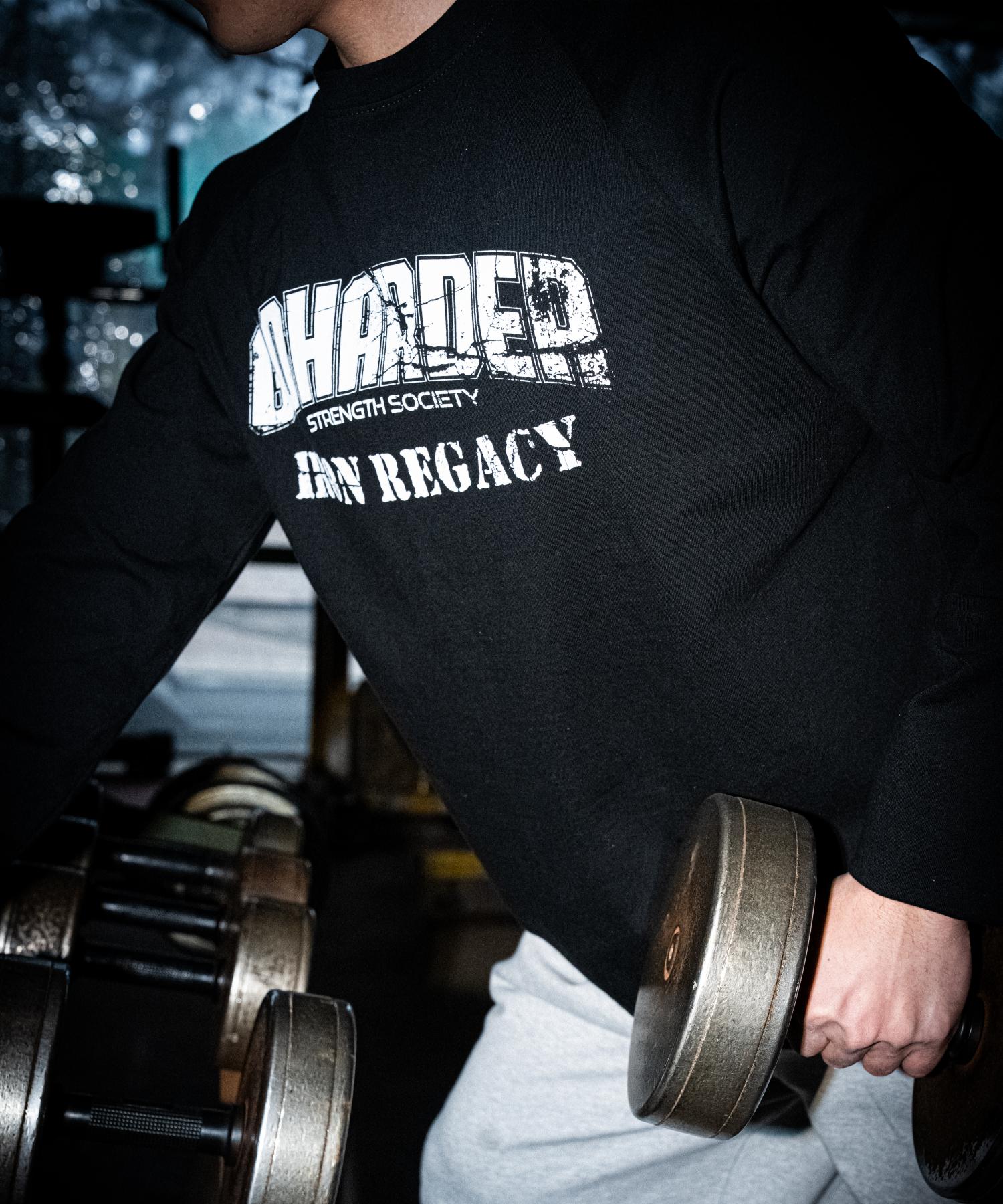Go Harder Old School Raglan Tee Black Black/L