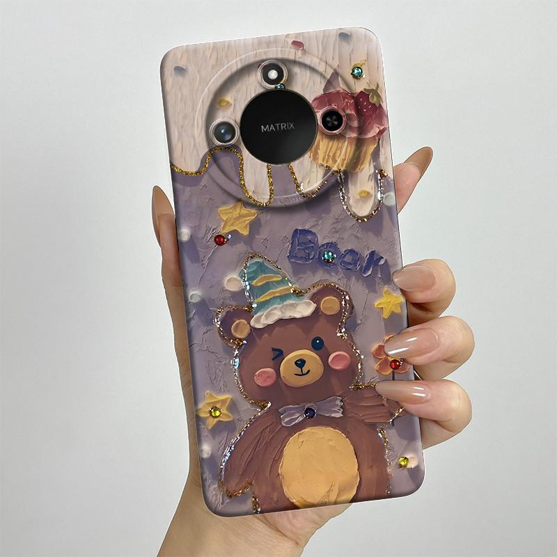 For Honor X9C Smart Phone Case X9cSmart Soft Silicone Funda Sweet Painted Fashion Cartoon Protective Capa Lovely Printing Cover
