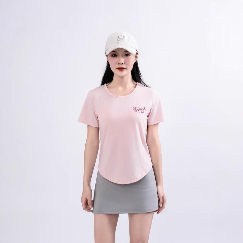 Sporty Short-sleeved Women's Thin Quick-drying Round-neck T-shirt, Slimming and Trendy Yoga Wear for Summer