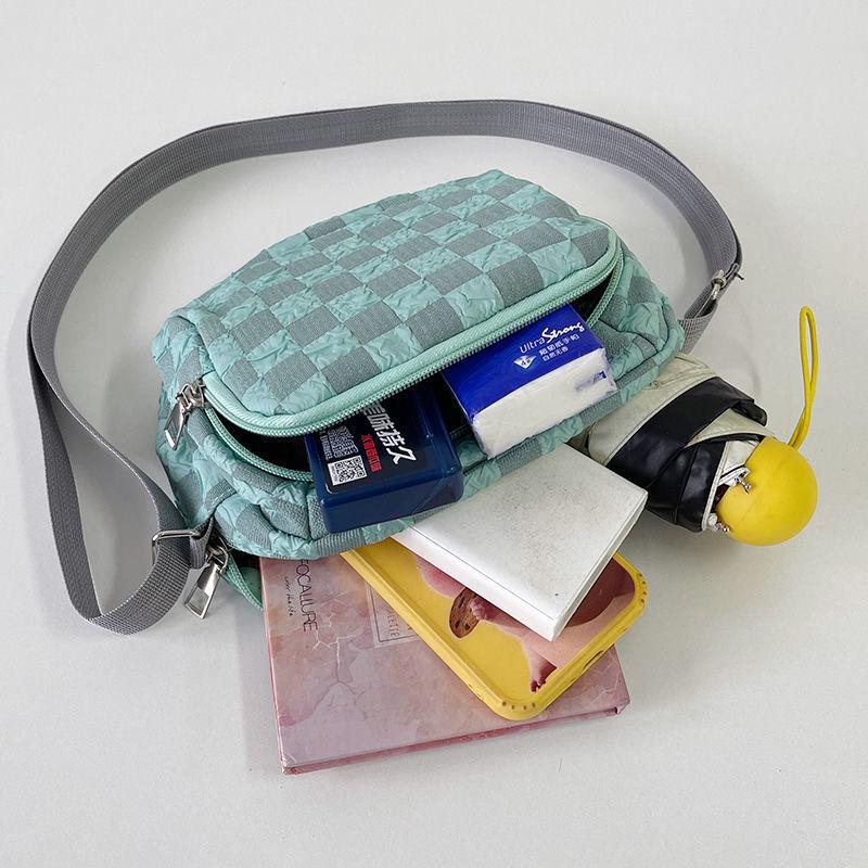 Plaid Cloth Bag Crossbody Mobile Phone Wallet Casual Versatile Mini Bag Multi-layer Women's Bag