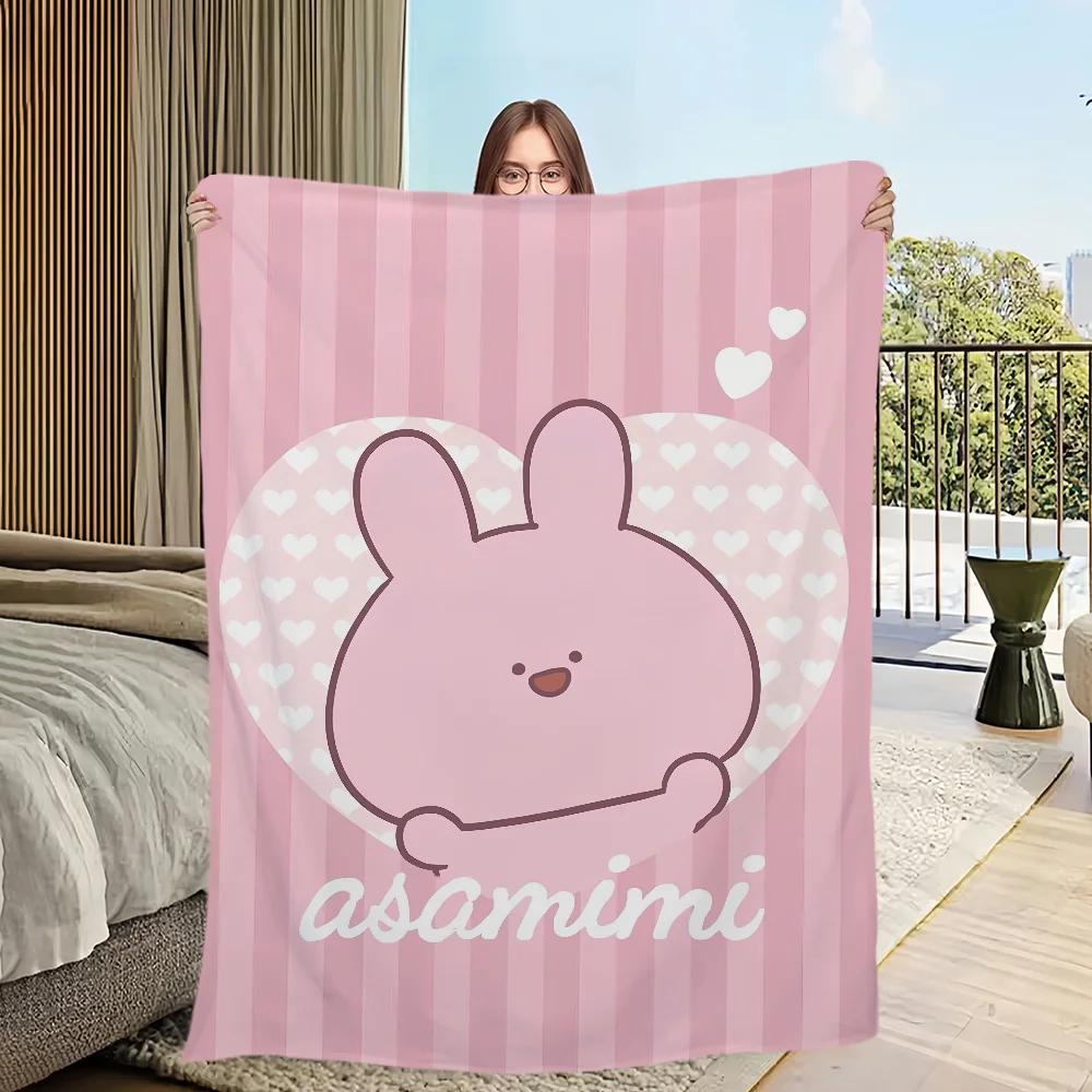 

Blanket Flannel Warm Comfort A-Asamimichan Soft Cartoon Plush Blanket Cute For Sofa Living Room Office Bedroom Travel Gift 30x40in