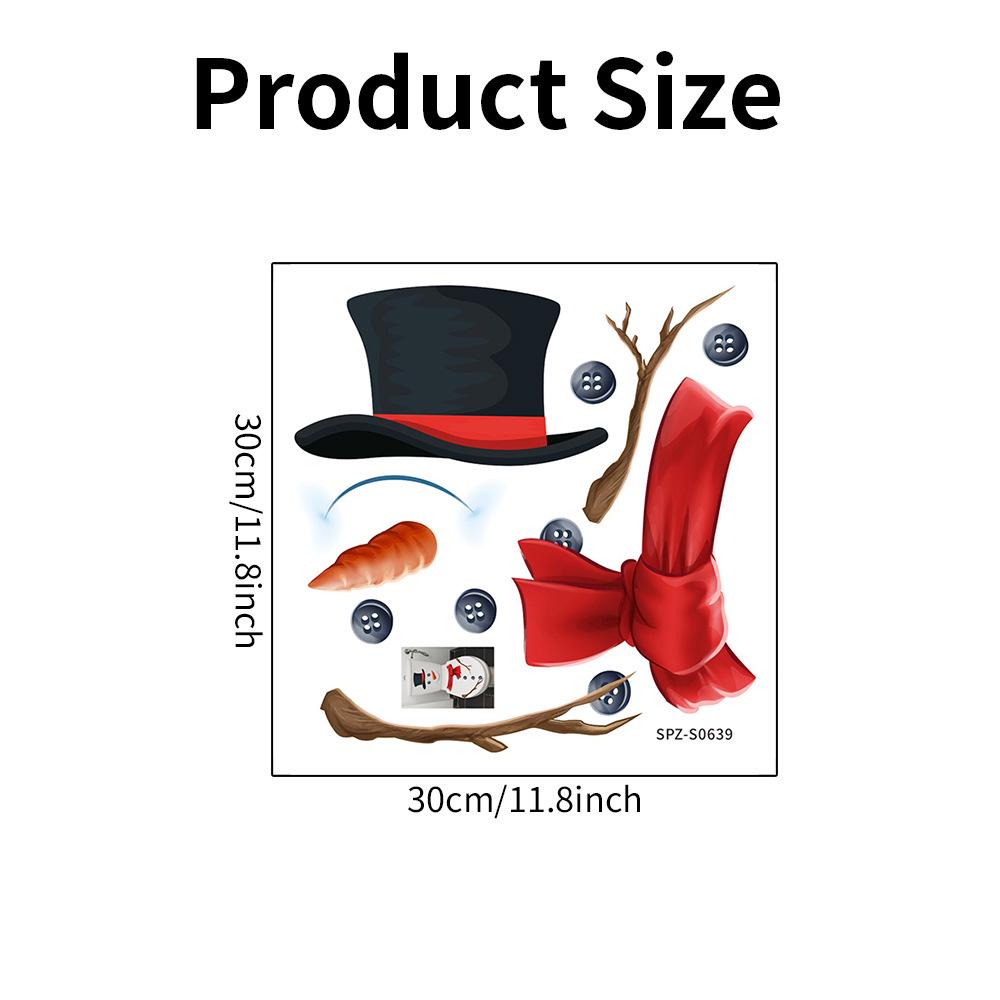 

Shangyi S0639 3D Snowman Christmas Toilet Sticker - Waterproof, Moisture-proof, Self-Adhesive, Removable Wall Decoration. 30x30cm