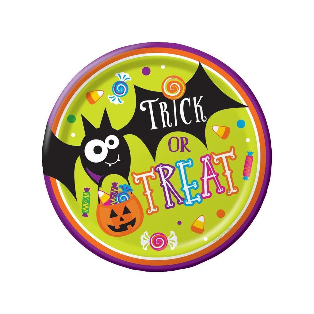 Creative Converting Trick Or Treat Paper Party Plates (Pack of 8)