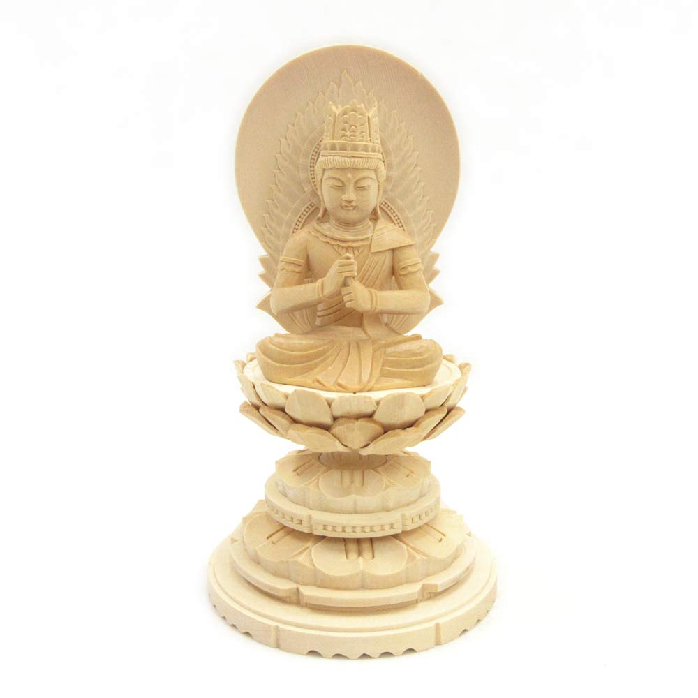 

special Buddha statue Dainichi Nyorai seated statue dimensions height 18 width 10 depth 9 High quality wood carving made of cypress wood Sun halo