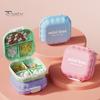 Travel Medication Box Portable Pill Box, with 7 Compartments, Moisture-Proof Dust-Proof Macaron Medicine Organizer, for Daily Use And Elderly Colorful